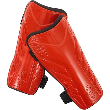 1 par fodbold benskinner benskyttere til børn unge voksne læg kompressionsærme støtte til skinnebensbetændelse (rød)