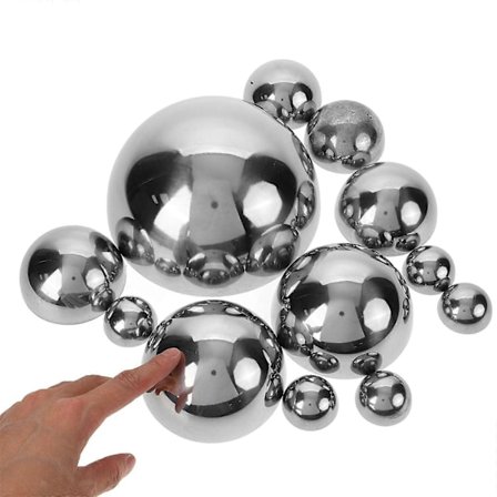 12 stk. Speilkuler Halvkule Hagekule Halvkule Speilpolert Halvkule