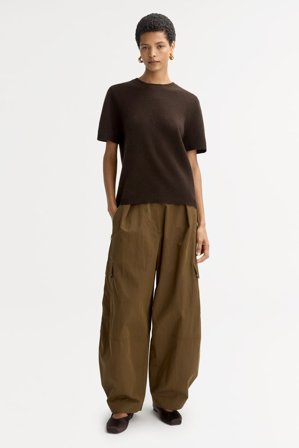 Soft Goat - Oversized t-shirt - Kashmirtröja dam - S - Mocha