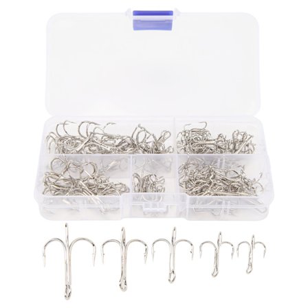 120 stk treble kroker sett høyt karbonstål høy styrke treble kroker for havfiske