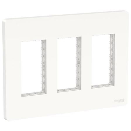 Schneider Electric NU023418 Dekkramme vertikal, hvit 3 rader, Installasjonsmaterial