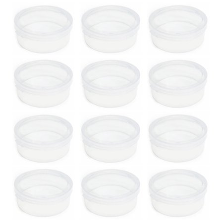 12 stk. Mini Plast Gennemsigtige Cirkulære Opbevaringsbeholdere Æske til Samling af Små Ting, Perler, Håndværk, 6*2,5 cm