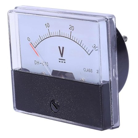 DH-670 Noggrann DC 30V Analog Panelmätare Voltmeter