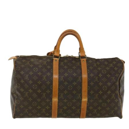 Louis Vuitton Vintage, Pre-owned Canvas travel-bags Bruin, unisex, Maat:ONE Size,leather