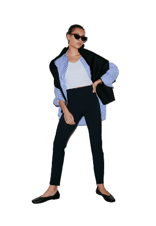 aim'n Luxe Pintuck Pants Byxor Dam Svart 36