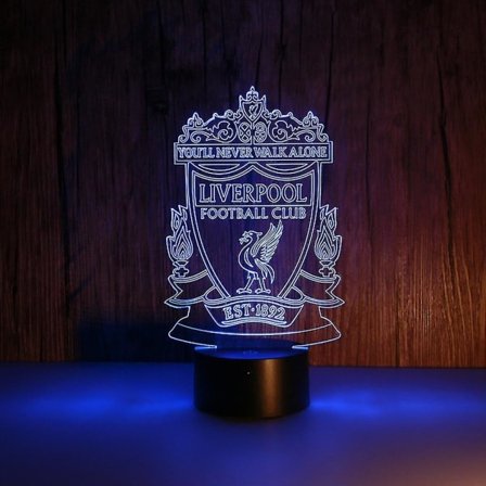 3D LED nattlampe Liverpool fotballklubb nattlampe for barn på soverommet