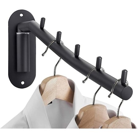 Rustfrit Stål Tøjstativ - Væghængt Tøjstativ Med Svingarm