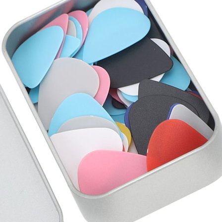 200 stk Guitar Picks Fleksibilitet ABS Abraziv Trekantet Formstøbt Guitar Bas Picks til Guitartræning