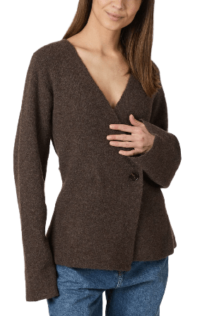 Neo Noir Marie Louise Knit Cardigan Stickat Dam Brun 44