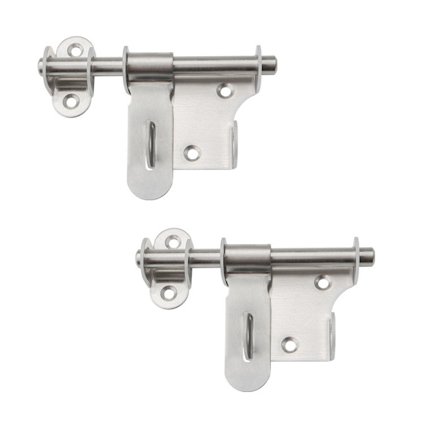 2-delt sæt med hul hængelås skydelås, rustfrit stål lås med hul, sikkerhedsdør lås