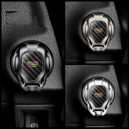 1 stycke Start/Stopp-knappskydd för Cadillac Motor Start/Stopp-knappskydd Tändningsdekoration Skyddande skydd Universal knapp