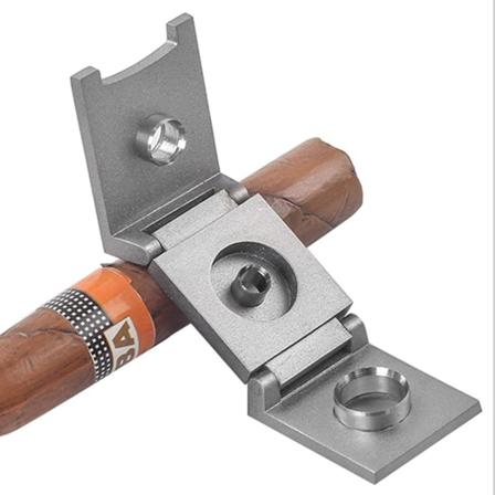 3 i 1 cigarrstansare i rostfritt stål, fickcigarrstansare i metall, hopfällbar, bärbar cigarrstansare, hållbar cigarrstansare