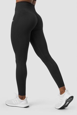 ICANIWILL - Define Seamless Scrunch Tights Black - Trikoot - Naiset - Treenivaatteet ICIW:ltä
