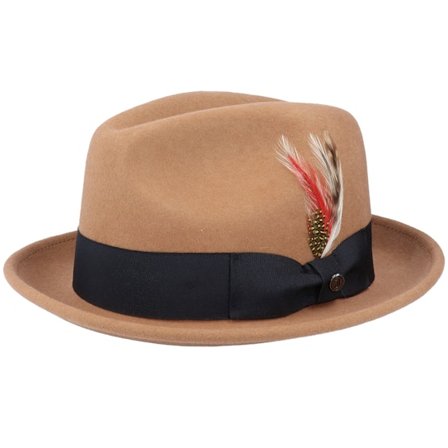 Jaxon & James - Brun trilby Hat - Crushable Blues Pecan Trilby @ Hatstore