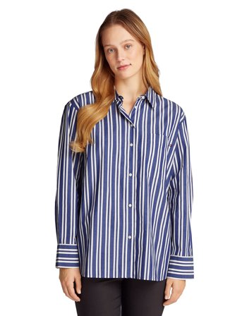 Tommy Hilfiger Ess Poplin Easy Fit Shirt - Navy - 38