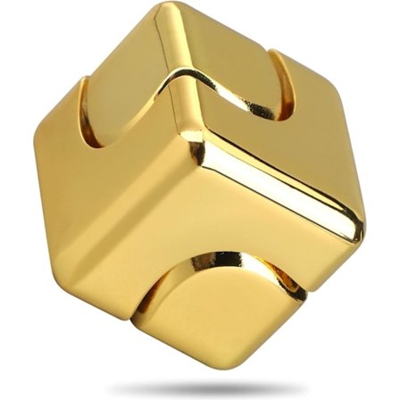Infinite Gear Fidget Cube - 2-i-1 Transformerbar Spinner - Stresslindring (Guld)