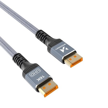 Wozinsky DisplayPort 2.1-kabel 16K@60Hz 8K@120Hz 4K@240Hz 1m - Svart