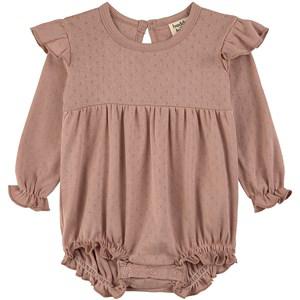 Buddy & Hope Pink Mauve GOTS Pointelle Romper 74/80 cm - All in ones - 74/80 cm - Pink