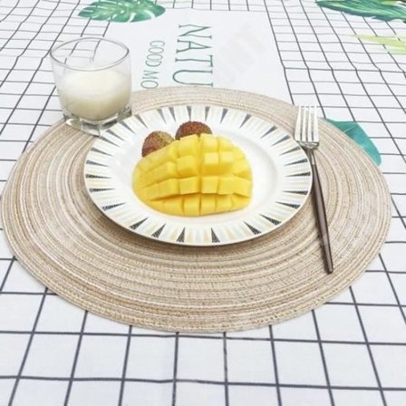 Rund Duk - TD - 35 cm - Beige - Isolering Mat - Multifunktionell