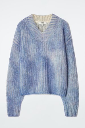 COS Frauen Pullover Aus Mohair Mit Sprayfarben Design in Blau