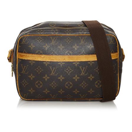 Louis Vuitton Vintage, Pre-owned Reporter PM Monogram Crossbody bag Bruin, Dames, Maat:ONE Size,Canvas