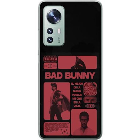 Kompatibel Mobilcover til Xiaomi 12 Bad Bunny NFL-inspireret skjoldlogo med amerikansk fodbold og stjerner