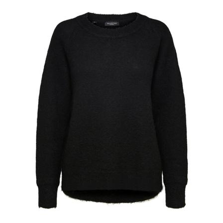 Selected Femme Knitted Woman Sort, Dame Striktrøjer