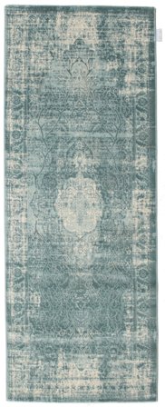 Jacinda 80X200 Small Light Blue Medallion Runner Rug