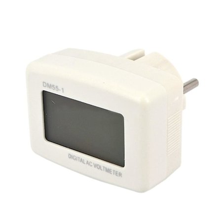 Blå LCD Digital Voltmeter Testare AC 80-300V EU-kontakt 220V Volt Ström Monitor