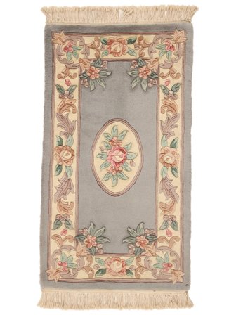 China 90 Line Teppich Handgeknüpft 69X122 Braun/Orange China