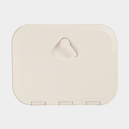 Portello d'ispezione Nuova Rade Top Line, rettangolare, 353 x 606 mm, con manopola, crema (RAL 9001)