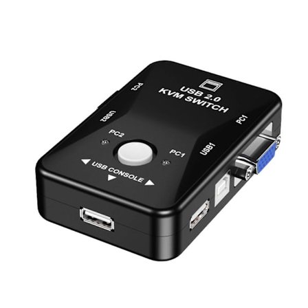 Högupplöst 2/4-portars USB KVM-switch med 1080P VGA-utgång för effektiv kontors- och spelarbetsplatshantering