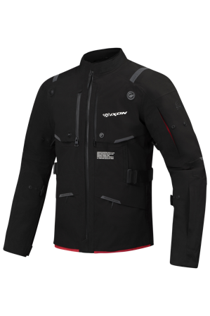Motorradjacke Ixon M-Skeid Schwarz/Hellrot M