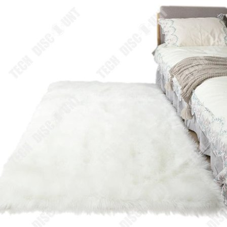 Tæppe - TEKNOLOGI RABAT - Hvid Plys - 60 cm - Blød - Shaggy - Indendørs