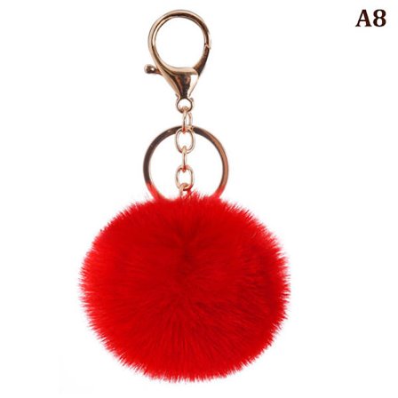 8cm e Key Soft Fluffy Fur Ball Nøkkelring Fluffy Key Chains Trink
