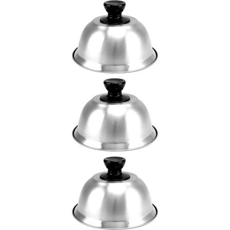 Burgerikupu 3 kpl, sulatuskupu, ruostumaton teräs, 16 x 10 cm, hampurilaisille