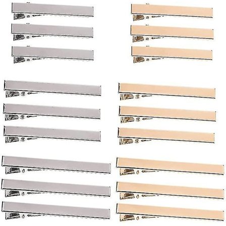 60 st Alligator Hårklämmor i Blandade Storlekar Metall Barrette