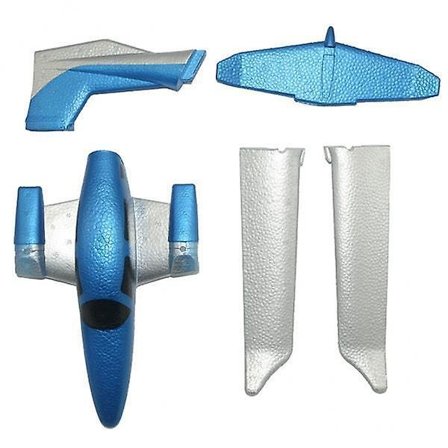 2xGD006 Radiostyrd Flygplan DIY Monterad Tillbehör Leksaker för Barn Skumkropp[D]