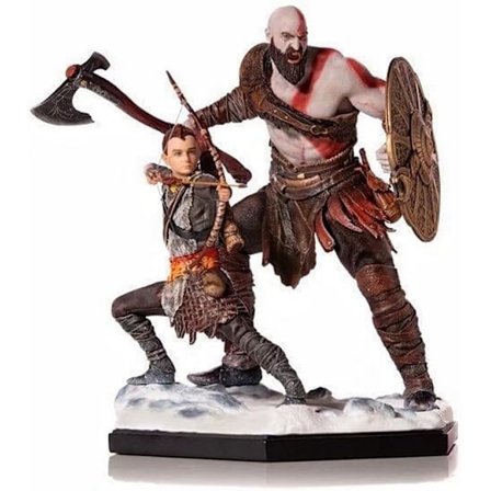 Ragnarok-hahmo, Kratos ja Atreus -toimintahahmot, 20 cm/7,9 tuuman PVC-pelikahmohahmostaatuetti koristelevien lelujen C