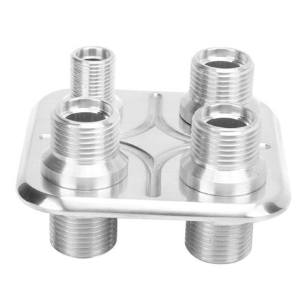 Bil 4-Port Luftkonditionering Skott Slanganslutning Universell Modifiering Ersättning för GM PerformanceSilver