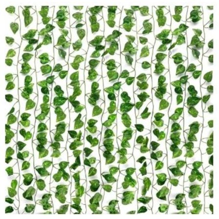 12 stk (2,4 meter) Kunstige efeubladplanter Falske hængekranspla