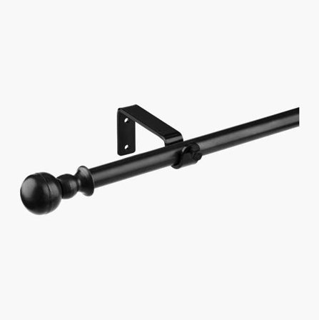 Gardinstång svart 110–210 cm - Biltema