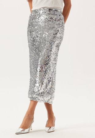 BUBBLEROOM - Sequin Midi Skirt - XS