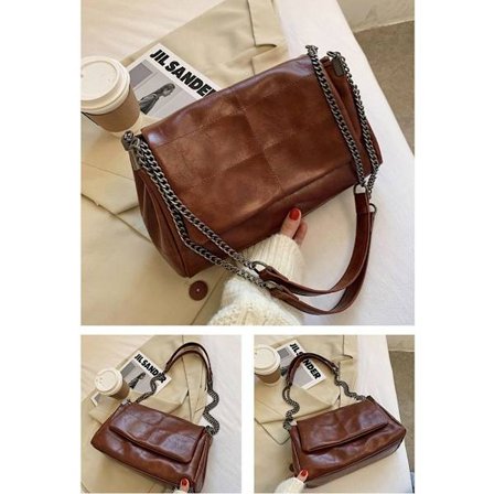 Dubbel axelväska Resehandväska BRUN