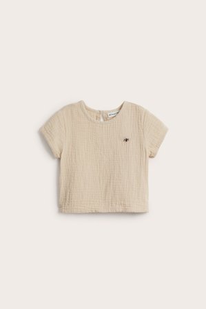 Kappahl | Kortermet babytopp Lys beige 68 | Lys beige