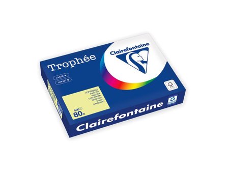 Clairefontaine Kopieringspapper A4 80 ohålat citrongul 500/fp - Lyreco - Kontorspapper - Specialpapper - Färgat - A4