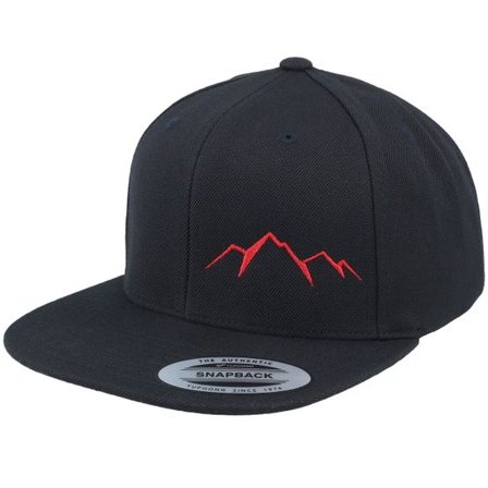 Wild Spirit - Svart snapback Keps - Small Mountain Red/Black Snapback @ Hatstore