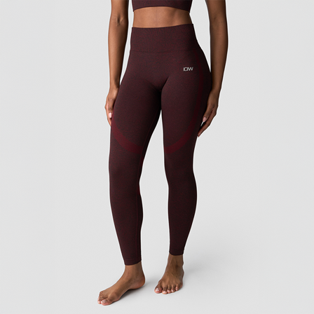 ICANIWILL Soft Seamless Tights, Burgundy Melange