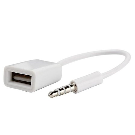 3,5 mm til USB lydadapter til bil