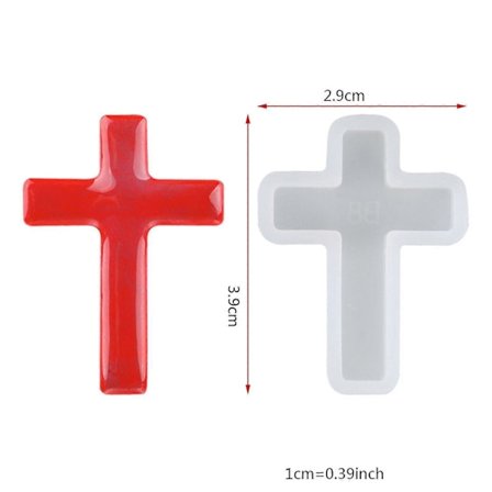 Risti Riipus Silikoni Hartsimuotti Korujen Valmistukseen Valumuotti Askartelutyökalut-fg